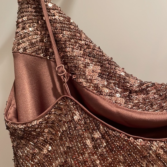 Designer sequins gown-Jonathan Simkhai, size 4, color Latte, Finley Seq. Gown - Picture 4 of 7